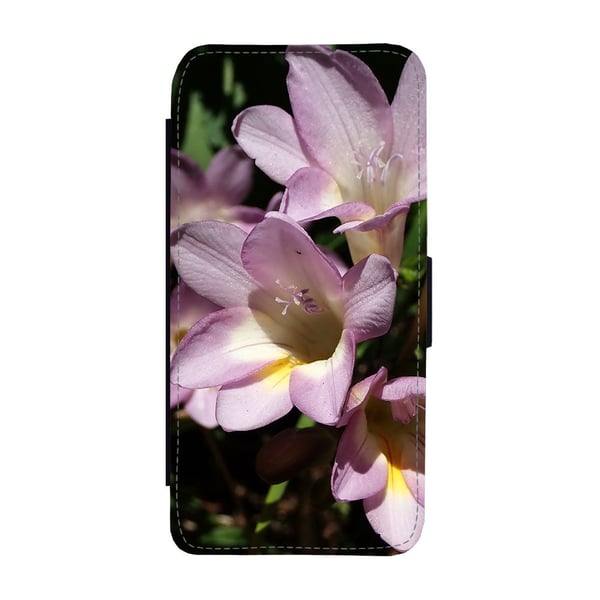 Til Samsung Galaxy S8: Flower Freesia, flipdeksel med unikt motiv, mobiletui med stativfunksjon