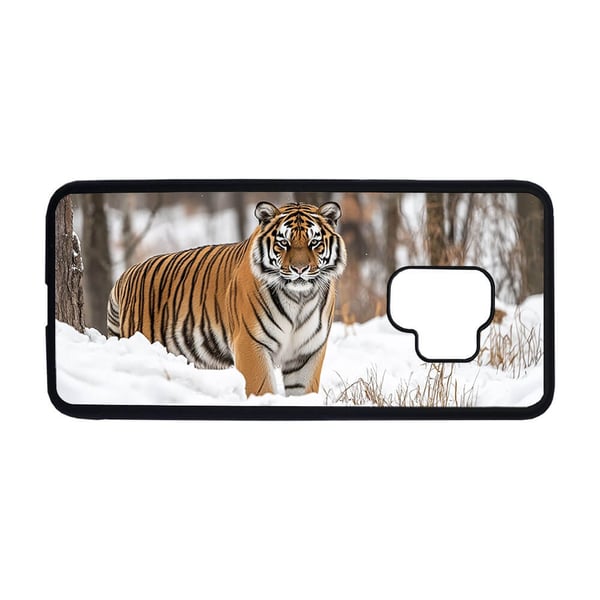 Til Samsung Galaxy S9: Ville Dyr Tiger, mobildeksel med unikt motiv, beskyttende cover