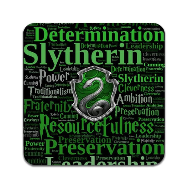 Glassunderlag (2-pakning): Harry Potter Slytherin, stilrene underlag med unike og livlige motiver