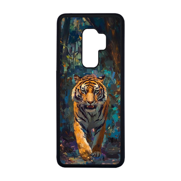 Til Samsung Galaxy S9+: Dyr Tiger Oljemaleri, mobildeksel med unikt motiv, beskyttende cover