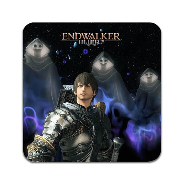 Glassunderlag (2-pakning): Final Fantasy XIV Endwalker, stilrene underlag med unike og livlige motiver