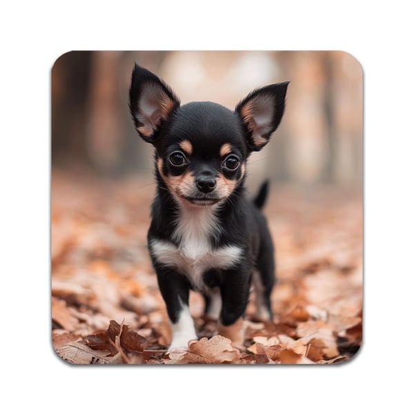 Glassunderlag (2-pakning): Hunde Chihuahua, stilrene underlag med unike og livlige motiver