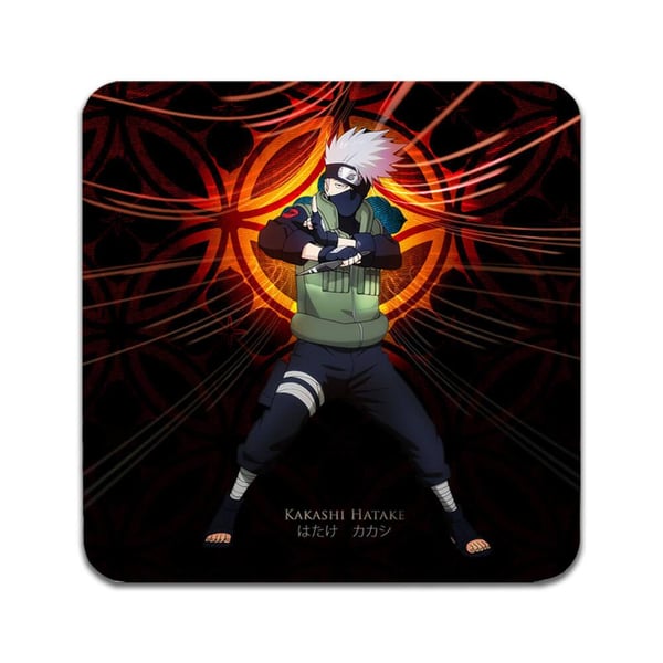Glassunderlag (4-pakning): Manga Naruto, stilrene underlag med unike og livlige motiver