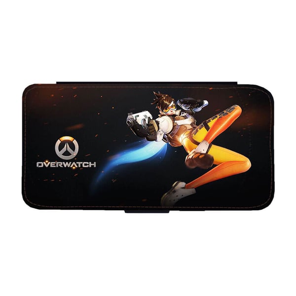 Til Samsung Galaxy S8: Overwatch, flipdeksel med unikt motiv, mobiletui med stativfunksjon