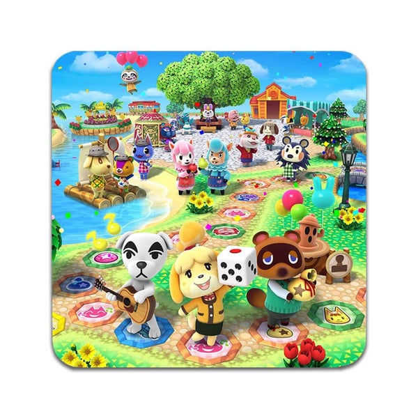 Glassunderlag (2-pakning): Animal Crossing New Horizons, stilrene underlag med unike og livlige motiver