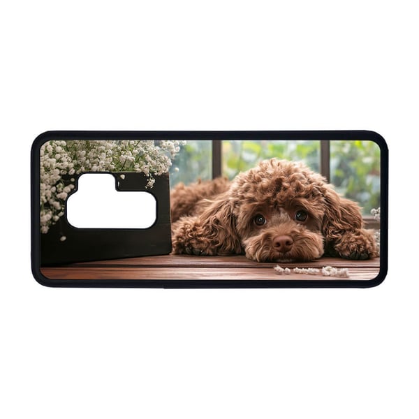 Til Samsung Galaxy S9+: Hund Puddel, mobildeksel med unikt motiv, beskyttende cover
