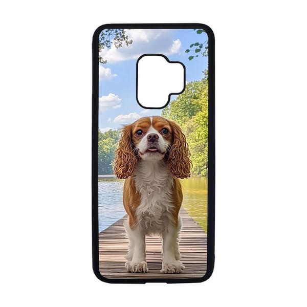 Til Samsung Galaxy S9: Hund Cavalier King Charles Spaniel, mobildeksel med unikt motiv, beskyttende cover