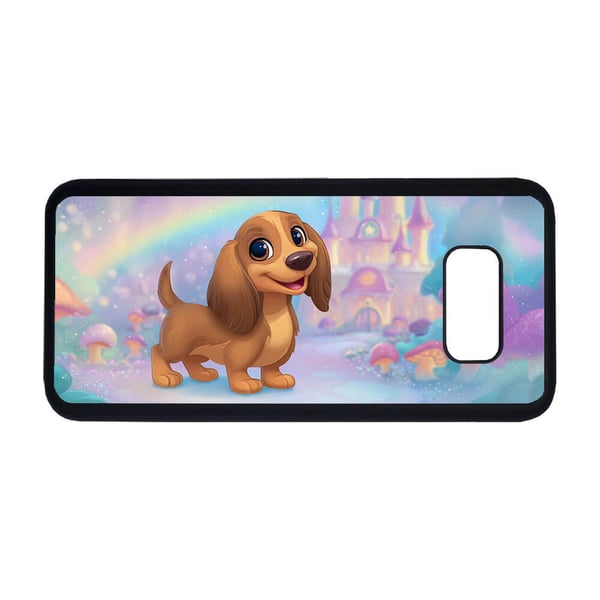 Til Samsung Galaxy S8+: Søt Tegneserie Dachs, mobildeksel med unikt motiv, beskyttende cover