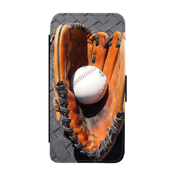 Til Samsung Galaxy S8+: Baseball, flipdeksel med unikt motiv, mobiletui med stativfunksjon