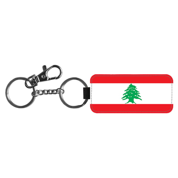 Avaimenperä: Flag of Lebanon -Lebanon Flag, tyylikäs riipus, jossa on eloisa ja uniikki kuvio