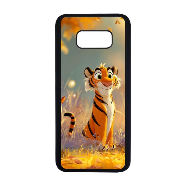 Til Samsung Galaxy S8: Søt Tegneserie Tiger, mobildeksel med unikt motiv, beskyttende cover