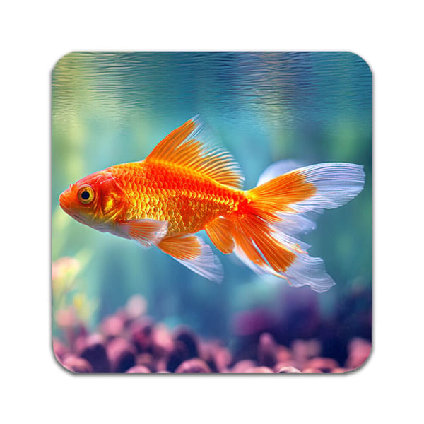 Glasbrikker (2-pak): Fisk Guldfisk, stilrene bordskånere med unikke og levende motiver Glasbrikker (2-pak): Fisk Guldfisk, stilrene bordskånere med unikke og levende motiver