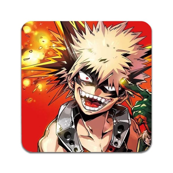 Glassunderlag (4-pakning): Manga My Hero Academia, stilrene underlag med unike og livlige motiver