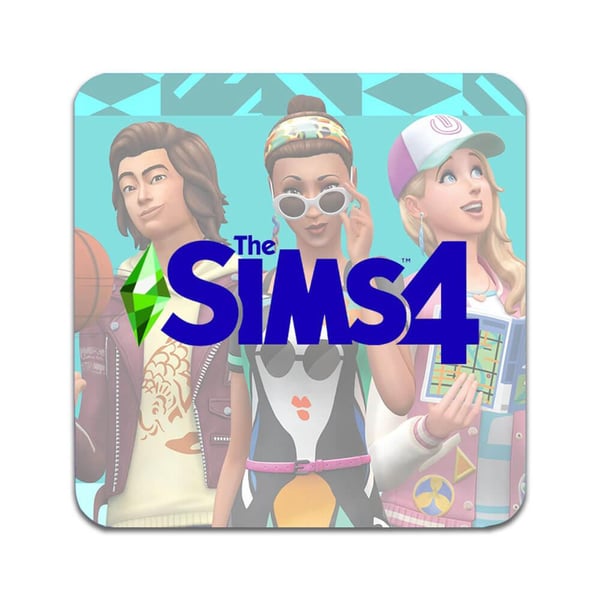 Glassunderlag (2-pakning): The Sims 4, stilrene underlag med unike og livlige motiver