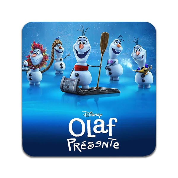 Lasinaluset (2 kpl): Olaf Presents, tyylikkäät aluset uniikeilla ja eloisilla kuvioilla
