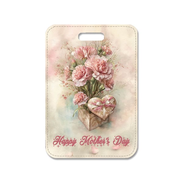 Taskevedhæng: Happy Mother's Day, stilrent taskepynt med levende og unikt design, perfekt til håndtasken eller rygsækken