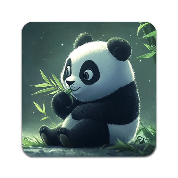 Glassunderlag (4-pakning): Dyre Panda, stilrene underlag med unike og livlige motiver
