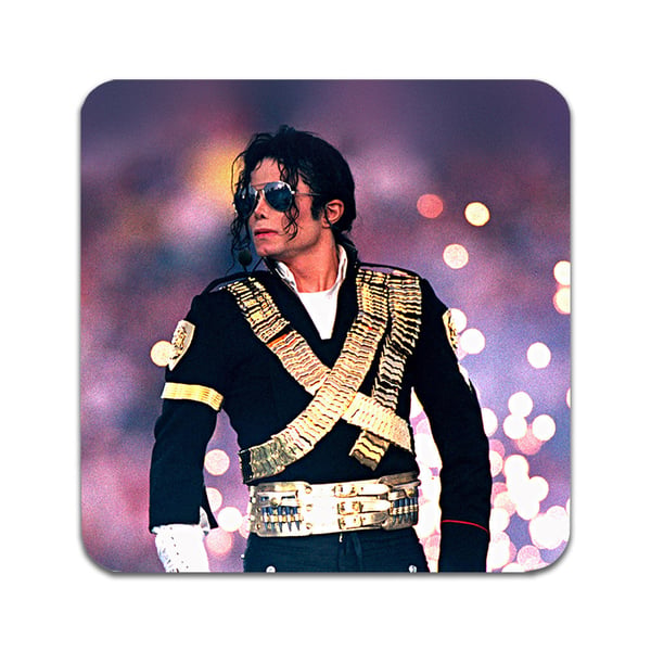 Glassunderlag (2-pakning): Michael Jackson, stilrene underlag med unike og livlige motiver