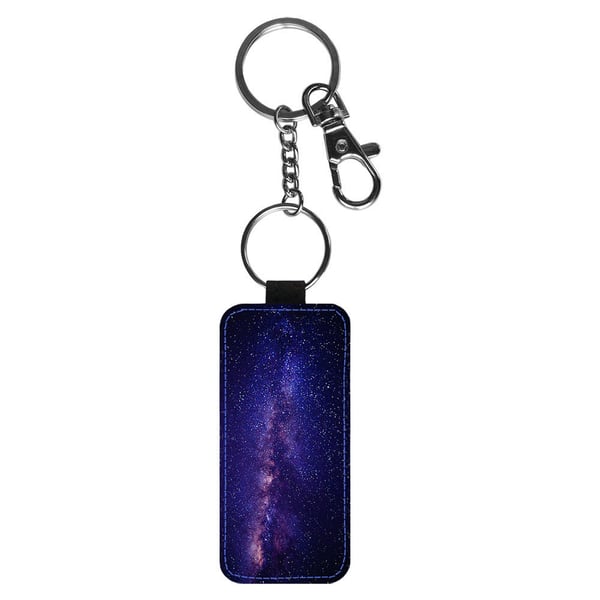 Nyckelring: Space Galaxy, stilrent hängsmycke med livfull och unikt design