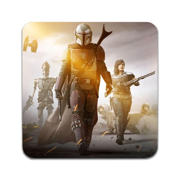 Lasinaluset (2 kpl): The Mandalorian, tyylikkäät aluset uniikeilla ja eloisilla kuvioilla