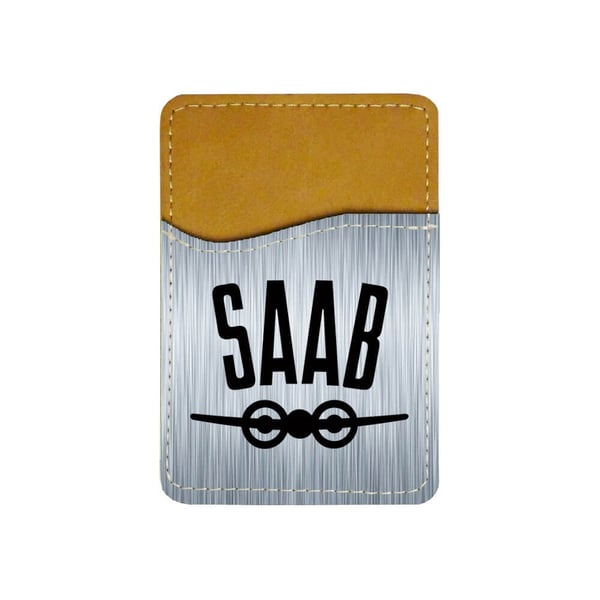 Selvklæbende kortholder til mobil (Universel): SAAB, Logo Before 1969, kortlomme med levende og unikt design til telefonen