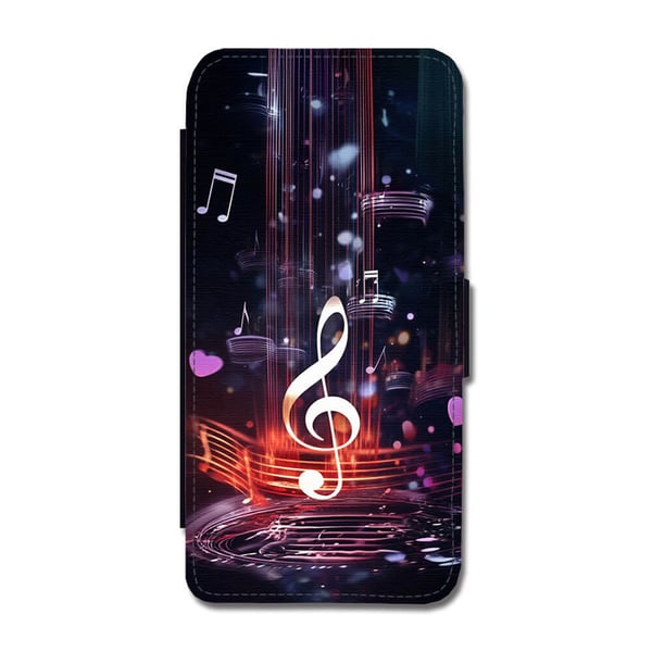 Musikk, flipdeksel med unikt motiv, mobiletui med stativfunksjon Til Samsung Galaxy S9