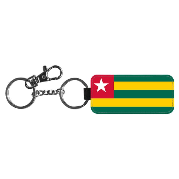 Nøkkelring: Togo Flagga, stilrent anheng med levende og unikt design