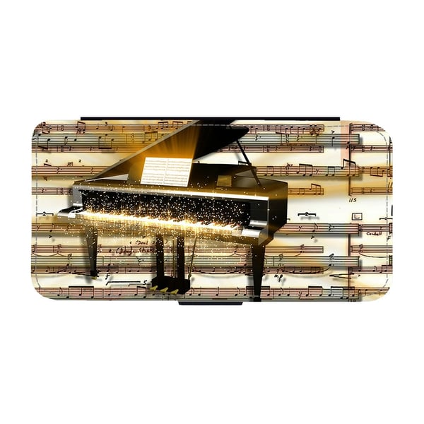 Piano, flipdeksel med unikt motiv, mobiletui med stativfunksjon Til Samsung Galaxy S8+