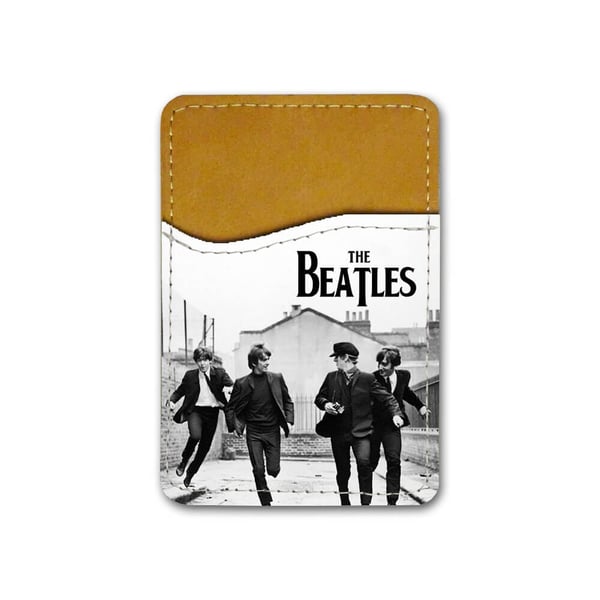 Selvklebende kortholder til mobil (Universell): The Beatles, kortlomme med levende og unikt design til telefonen