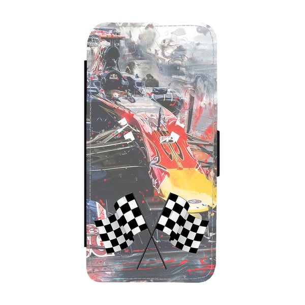 Til Samsung Galaxy S8: F1 Formula One, flipdeksel med unikt motiv, mobiletui med stativfunksjon