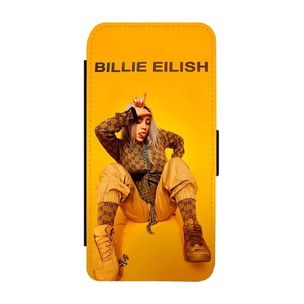 Til Samsung Galaxy S8+: Billie Eilish, flip-cover med unikt motiv, mobilcover med standerfunktion