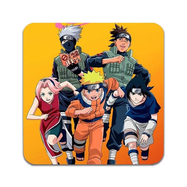 Lasinaluset (2 kpl): Manga Naruto, tyylikkäät aluset uniikeilla ja eloisilla kuvioilla