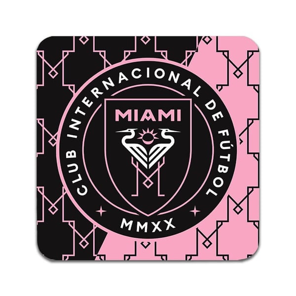 Glassunderlag (2-pakning): Inter Miami CF, stilrene underlag med unike og livlige motiver
