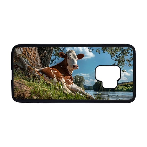 Til Samsung Galaxy S9: Dyr Ku, mobildeksel med unikt motiv, beskyttende cover