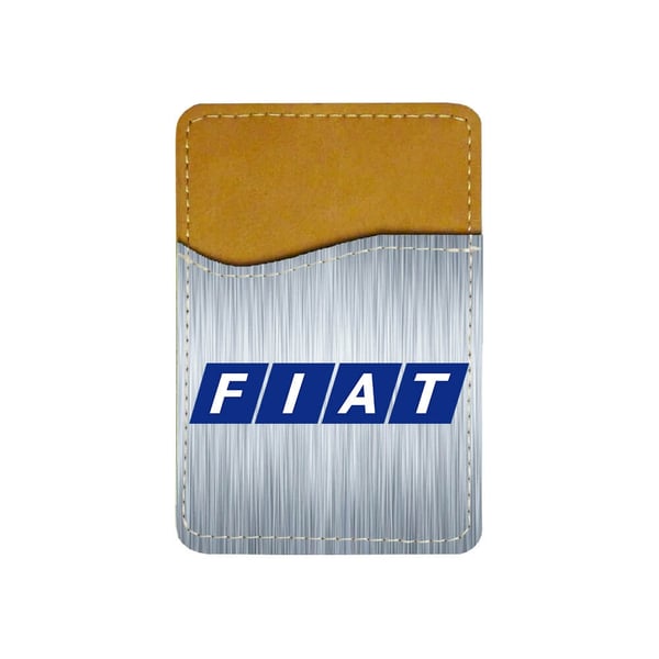 Selvklæbende kortholder til mobil (Universel): Fiat 1968 Logo, kortlomme med levende og unikt design til telefonen