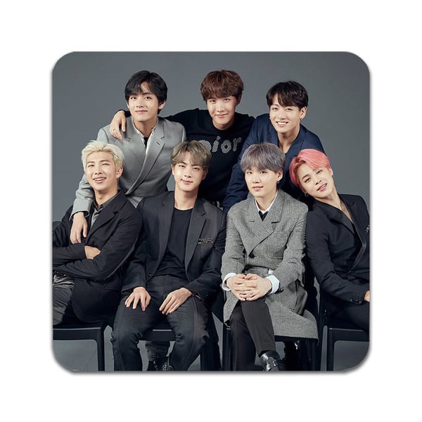 Glassunderlag (2-pakning): BTS Bangtan Boys 2019, stilrene underlag med unike og livlige motiver