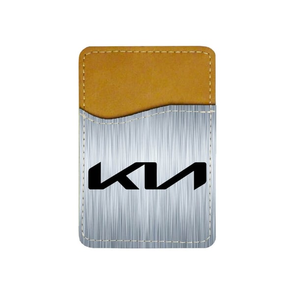 Itseliimautuva korttipidike puhelimeen (Universaali): Kia 2021 Logo, tyylikäs korttitasku eloisalla ja uniikilla kuviolla