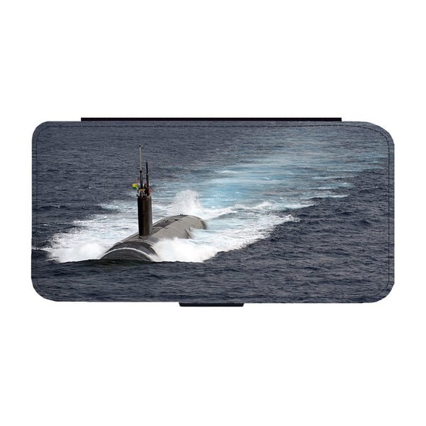 Til Samsung Galaxy S8: Navy Submarine, flipdeksel med unikt motiv, mobiletui med stativfunksjon