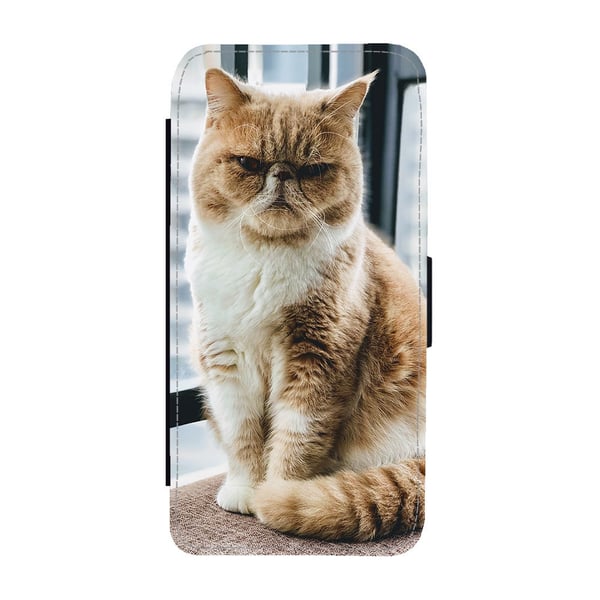 Til Samsung Galaxy S8+: Exotic Cat, flipdeksel med unikt motiv, mobiletui med stativfunksjon