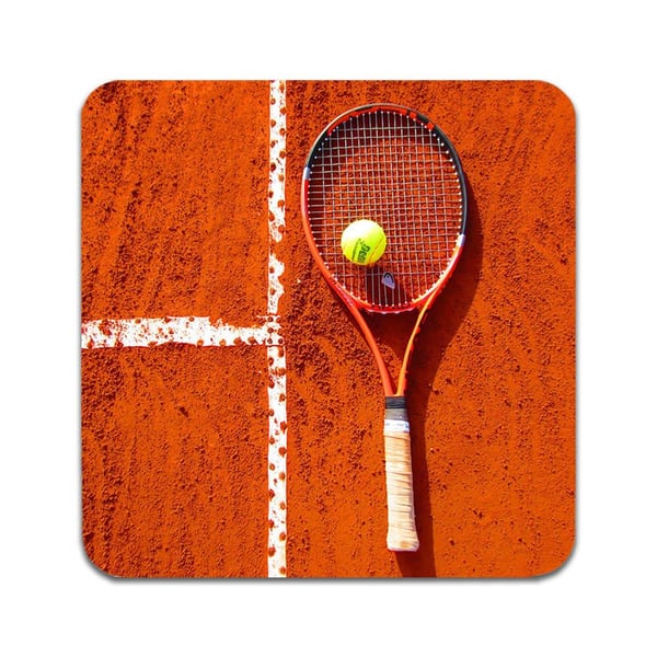 Lasinaluset (2 kpl): Tennis, tyylikkäät aluset uniikeilla ja eloisilla kuvioilla