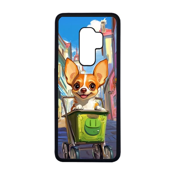 Til Samsung Galaxy S9+: Barn Søt Tegneserie Chihuahua Hund, mobildeksel med unikt motiv, beskyttende cover