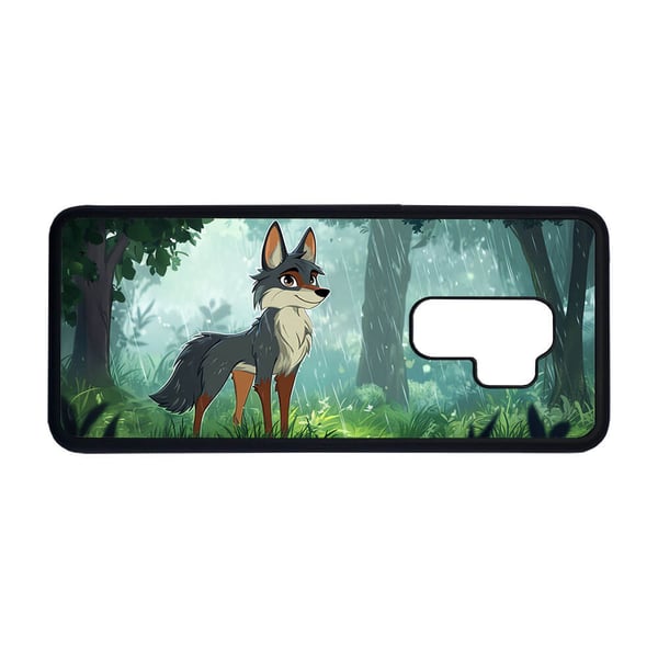 Til Samsung Galaxy S9+: Tegneserie Ulv, mobildeksel med unikt motiv, beskyttende cover