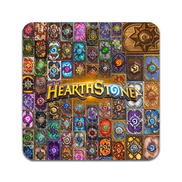 Glassunderlag (2-pakning): Spel Hearthstone, stilrene underlag med unike og livlige motiver