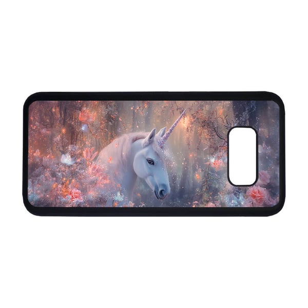 Til Samsung Galaxy S8+: Enhjørning, mobildeksel med unikt motiv, beskyttende cover