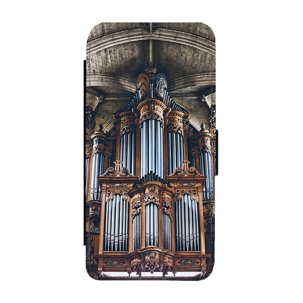 Til Samsung Galaxy S8: Church Organ, flipdeksel med unikt motiv, mobiletui med stativfunksjon