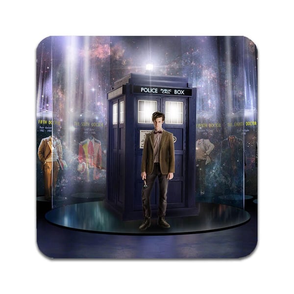 Glassunderlag (4-pakning): Doctor Who, stilrene underlag med unike og livlige motiver