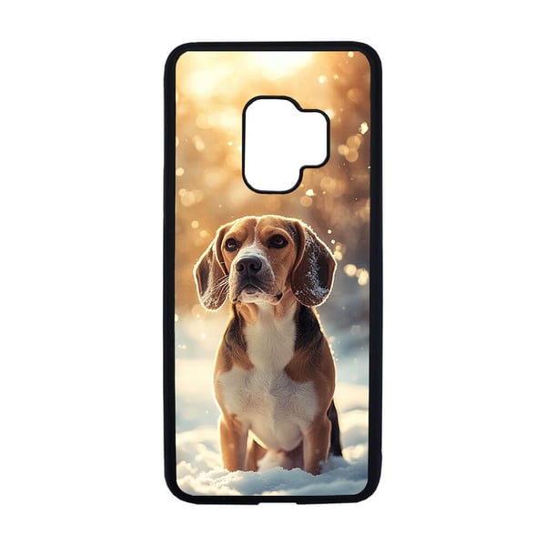 Til Samsung Galaxy S9: Beagle Hund, mobilcover med unikt motiv, beskyttende cover