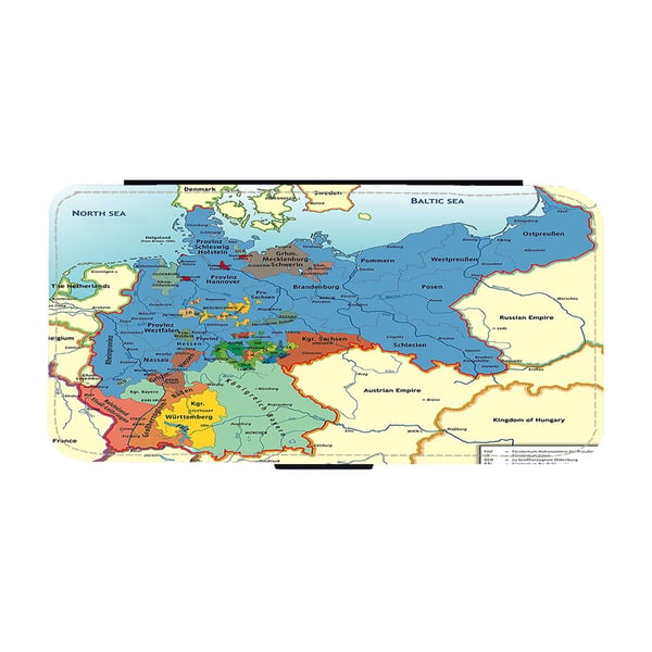 Til Samsung Galaxy S9: Map of Germany, flip-cover med unikt motiv, mobilcover med standerfunktion