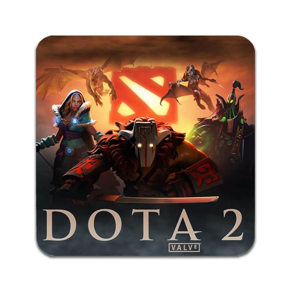 Glassunderlag (2-pakning): Spel Dota 2, stilrene underlag med unike og livlige motiver