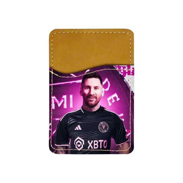 Selvklebende kortholder til mobil (Universell): Messi 2023 Inter Miami, kortlomme med levende og unikt design til telefonen